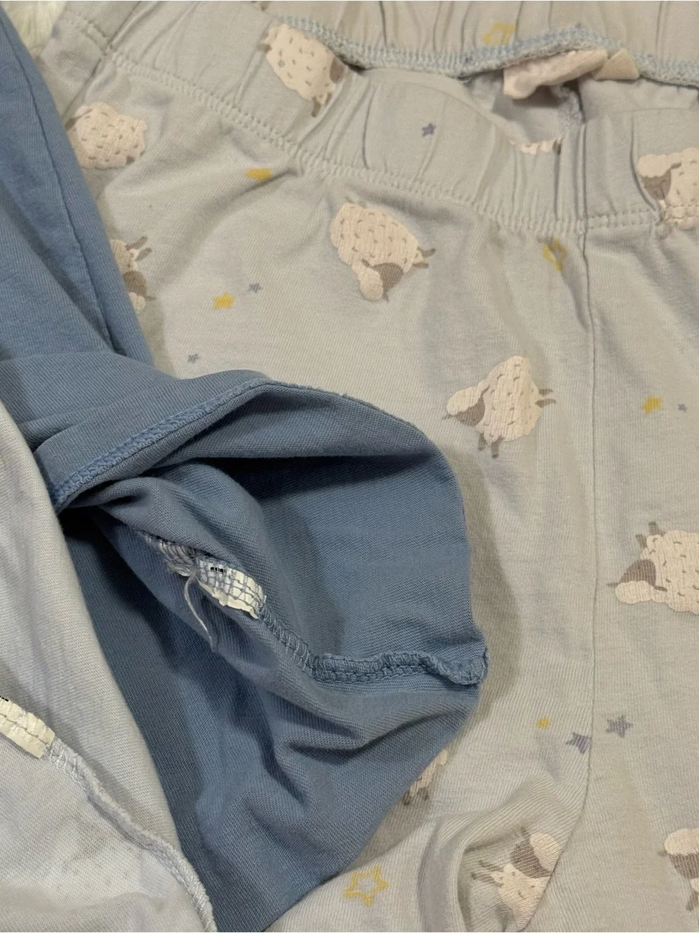 Cotton Juice 3 Piece Pajama Set Girls Sz 10 Cotton Pants Set Sheep Blue